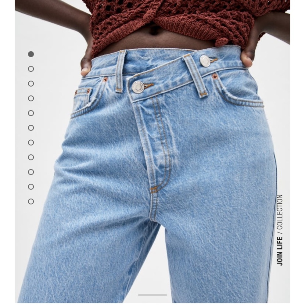 zara the crossed full length jeans size 12